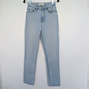 Reformation Julia High Rise Cigarette Jean Keys Wash Light Wash Sz 25 Classic